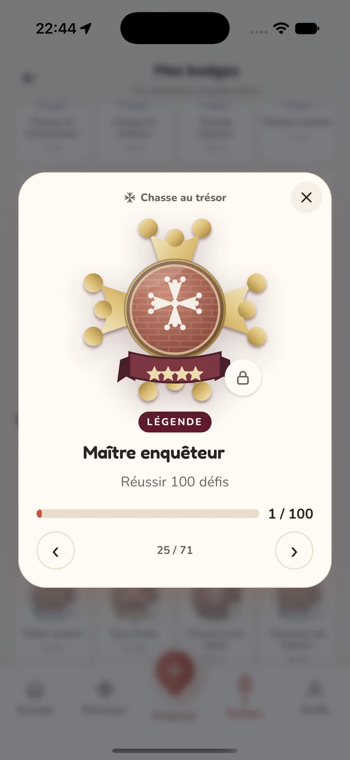 Un badge de niveau légende illustré à la manière de Toulouse
